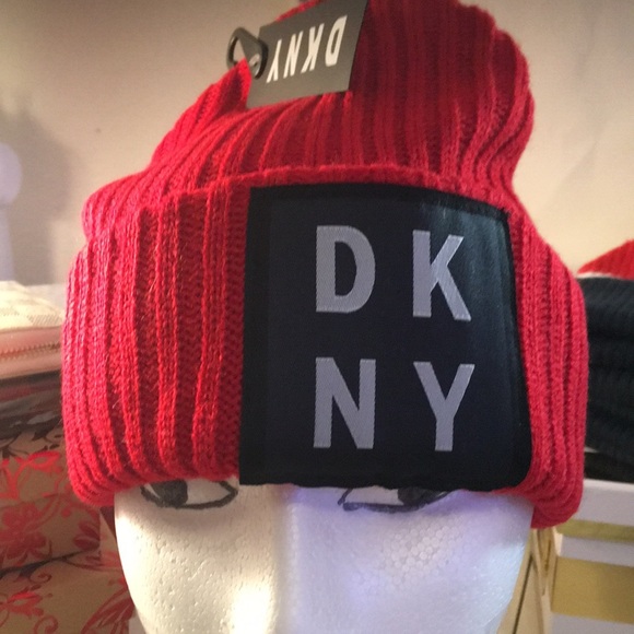 Dkny Accessories - DKNY Knit Red Beanie